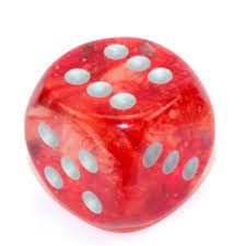 Chessex: 30mm Dice - Nebula Luminary (Red w/Silver) - Image 2
