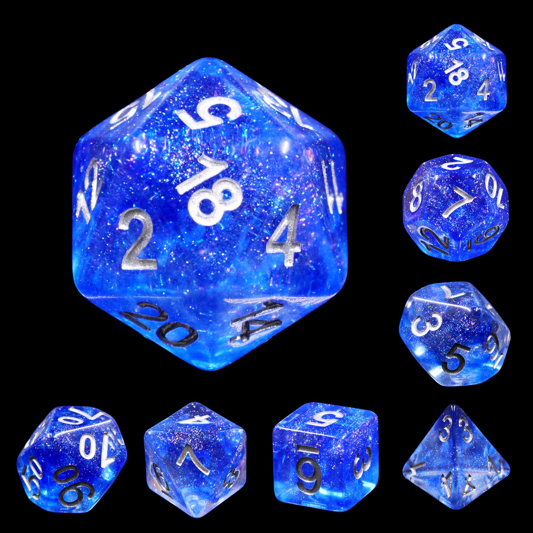 A&H Dice: Blue Veil - Poly 7 Die Set