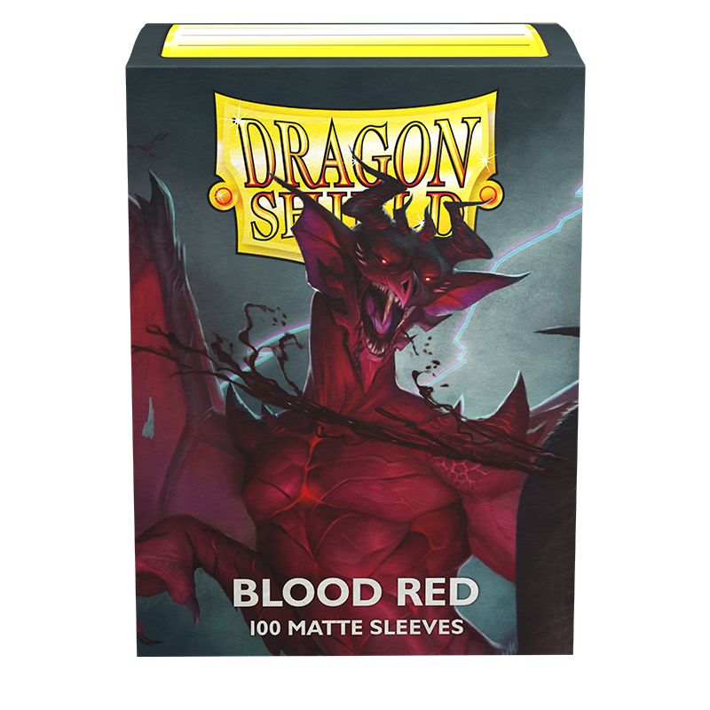 Dragon Shield: Standard 100ct Sleeves - Blood Red (Matte) - Image 1