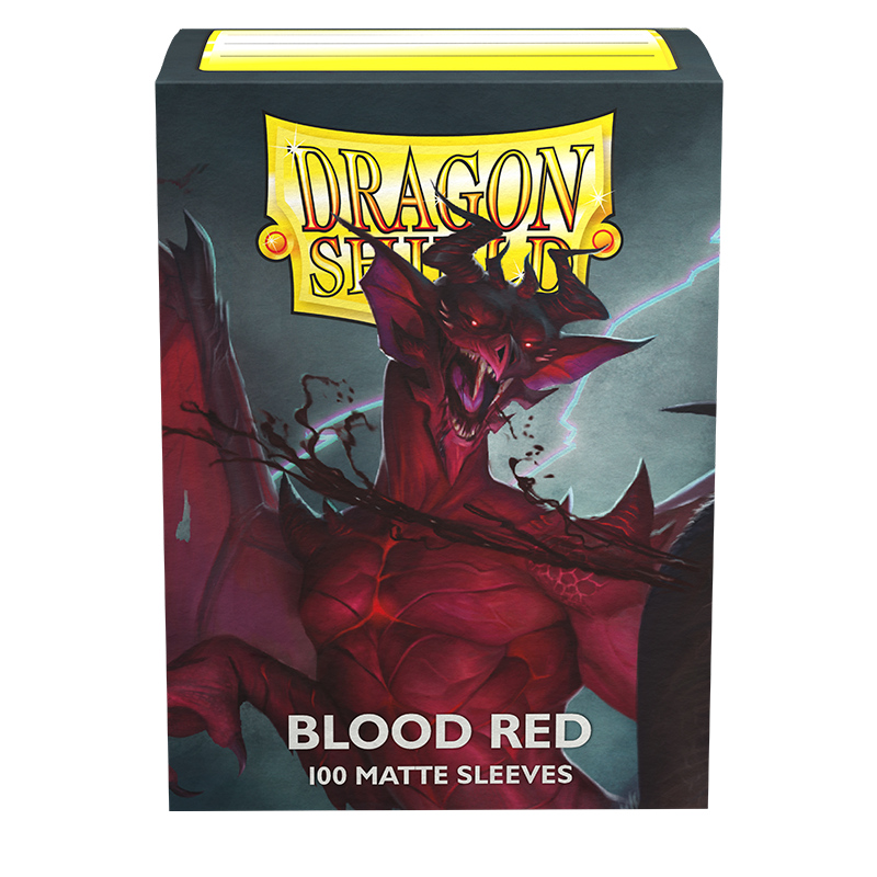 Dragon Shield: Standard 100ct Sleeves - Blood Red (Matte) - Image 2