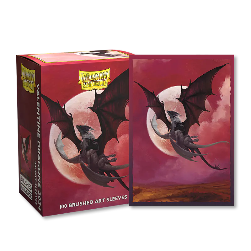 Dragon Shield: Standard Brushed 100ct Sleeves - Valentine Dragons (2024) - Image 3