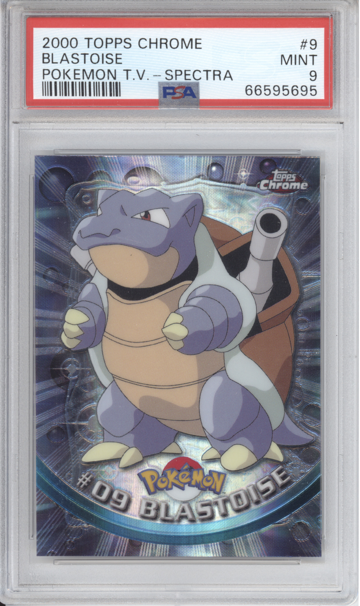 Blastoise Topps Chrome Spectra PSA 9