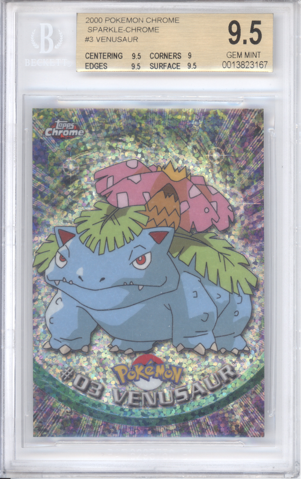 Venusaur Topps Chrome Sparkle BGS 9.5