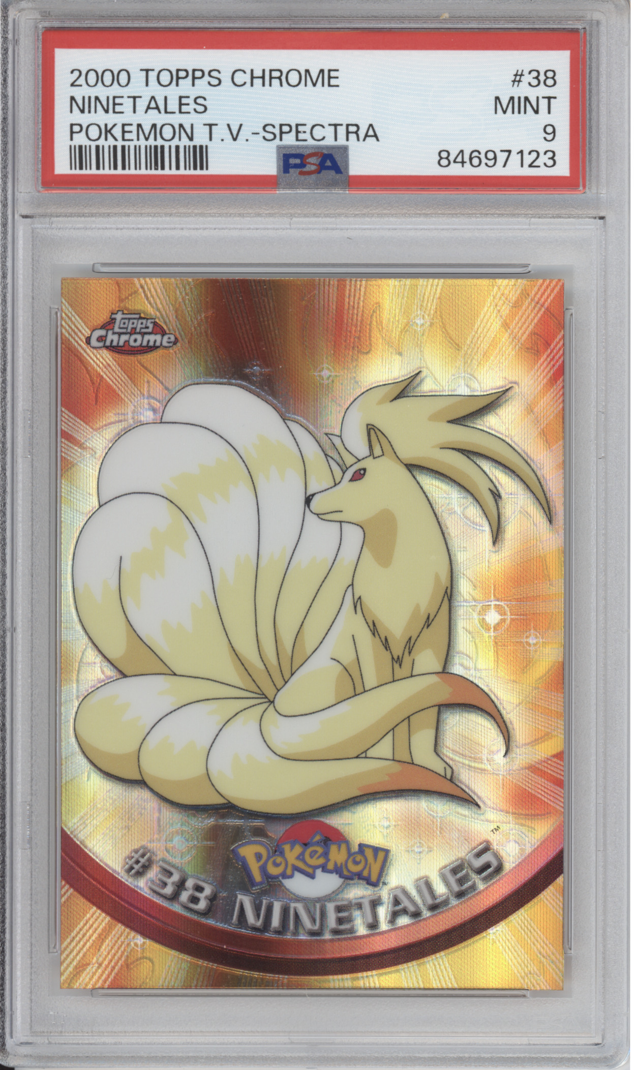 Ninetales Topps Chrome Spectra PSA 9