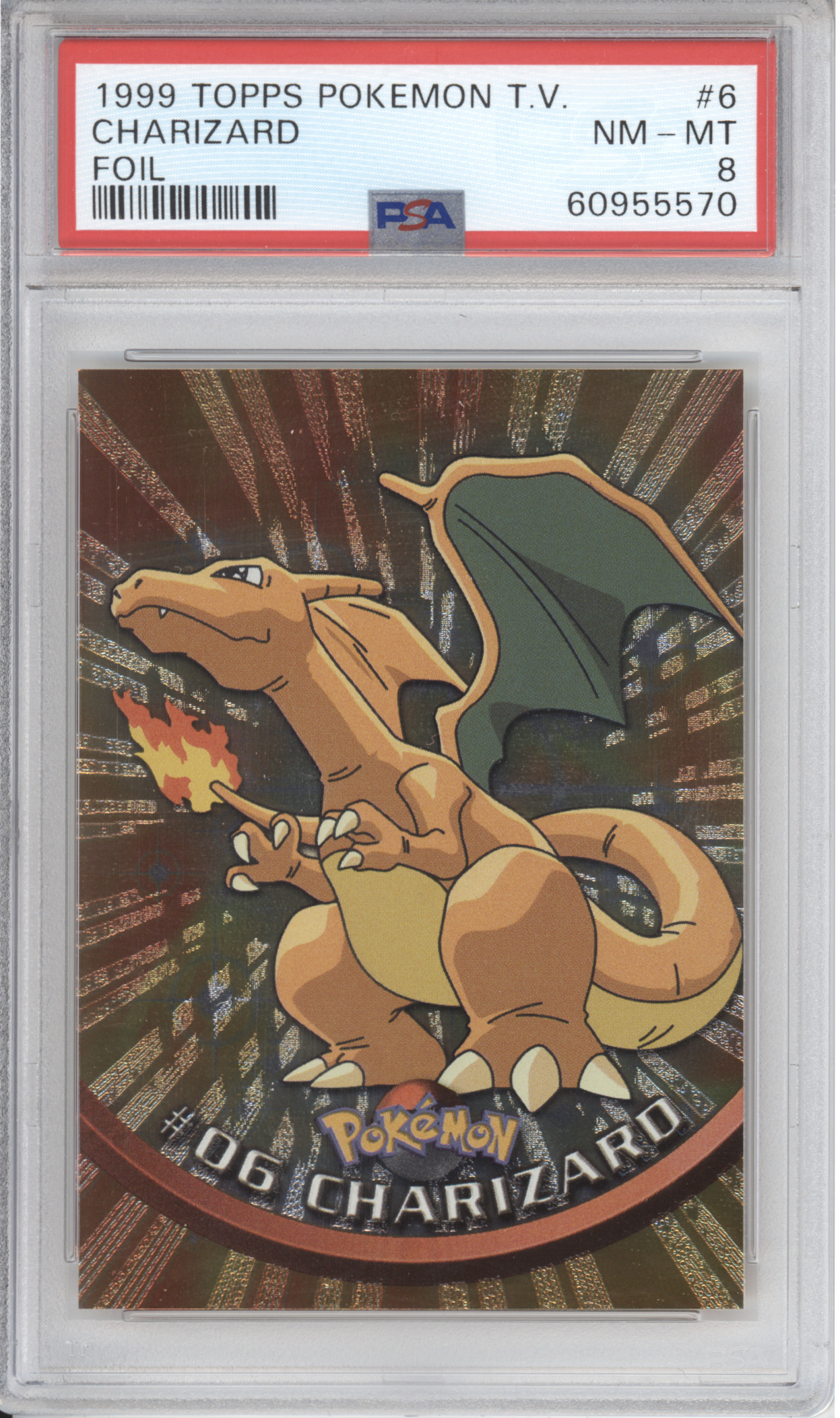 Charizard Topps Pokemon Foil PSA 8