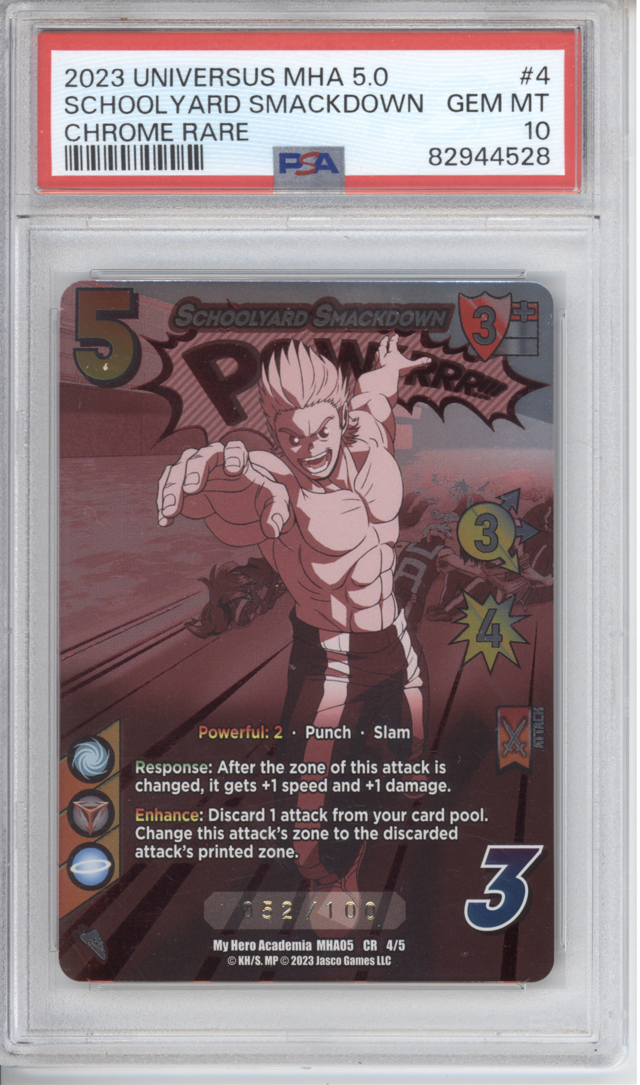 Schoolyard Smackdown Chrome Rare Universus PSA 10