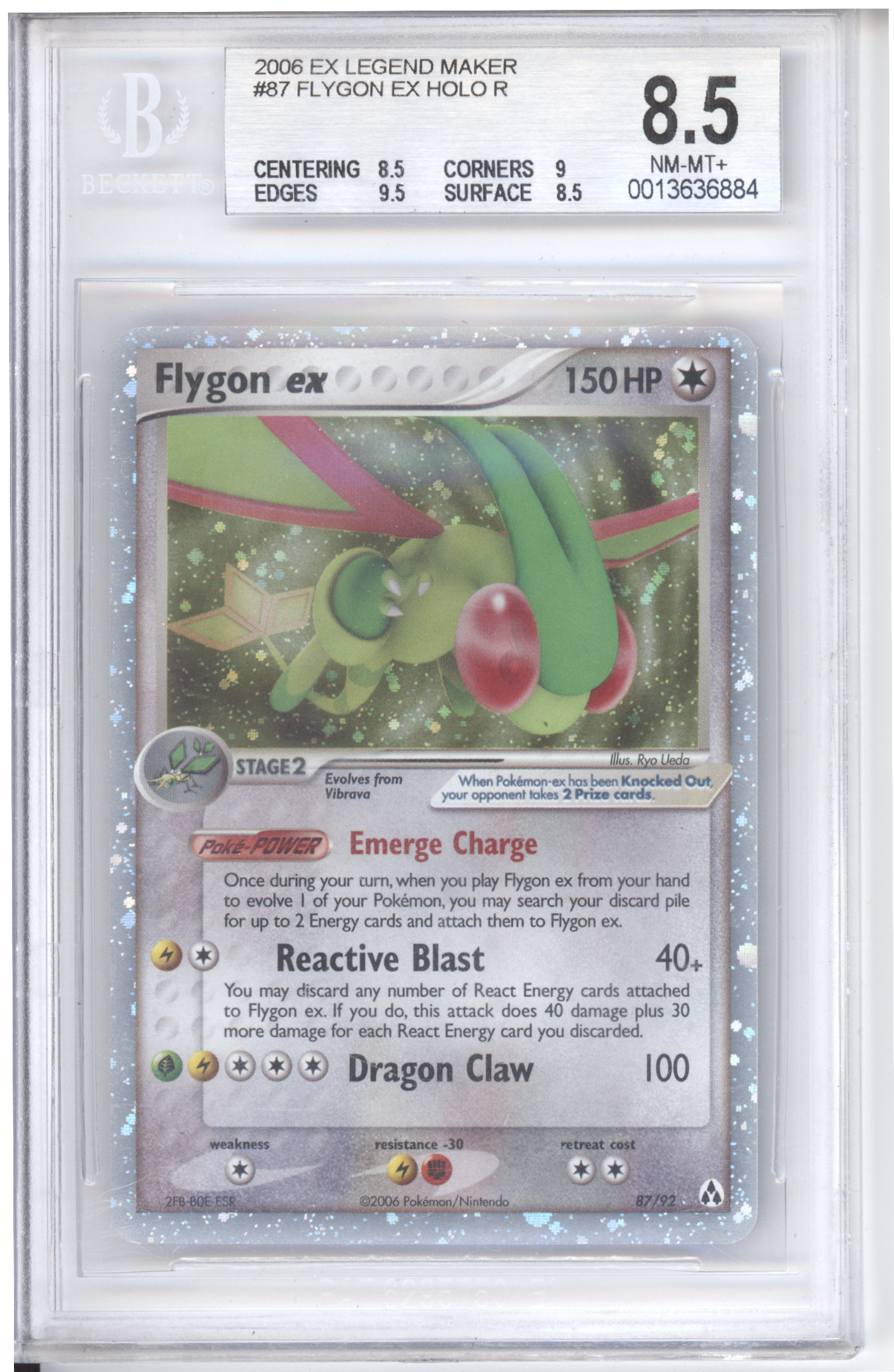 Flygon ex EX Legend Maker Holo BGS 8.5