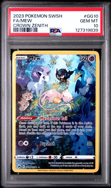 Graded - Pokemon - PSA 10 Mew GG10