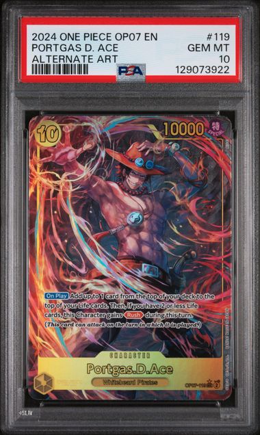 Graded - One Piece - PSA 10 Portgas.D.Ace OP07-119 | Spellbound Cards &  Games