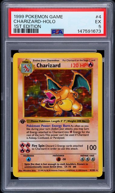 Graded - Pokemon - PSA 5 Shadowless 1st Edition Charizard (2026 Cert)