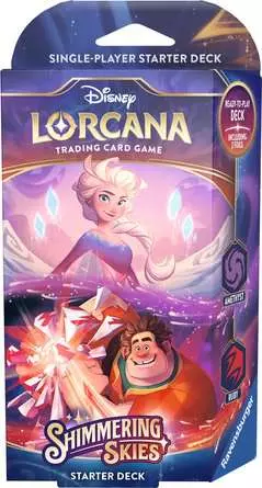 Disney Lorcana: Shimmering Skies - Starter Deck (Amethyst & Ruby) |  Paradise Hobbies LLC