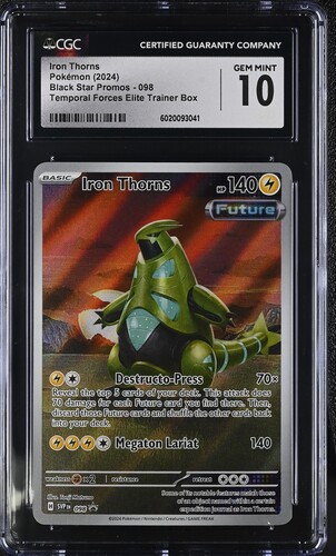 iron thorns pokemon card AR 077/071 Wild Force and Cyber Judge Megaton Lariat 140 CGC Graded GM10 - Iron
