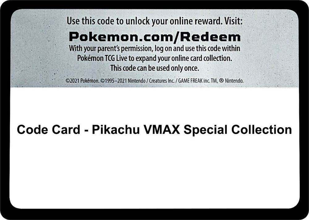 Code Card - Pikachu VMAX Special Collection