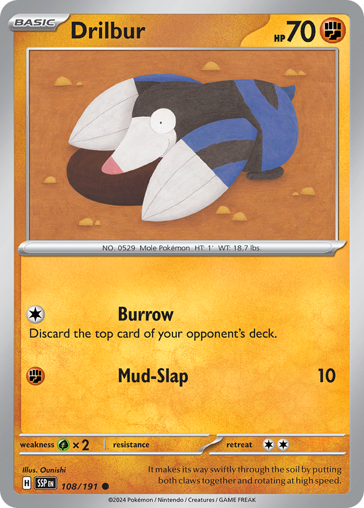 drilbur pokemon card Drilbur 108/191
