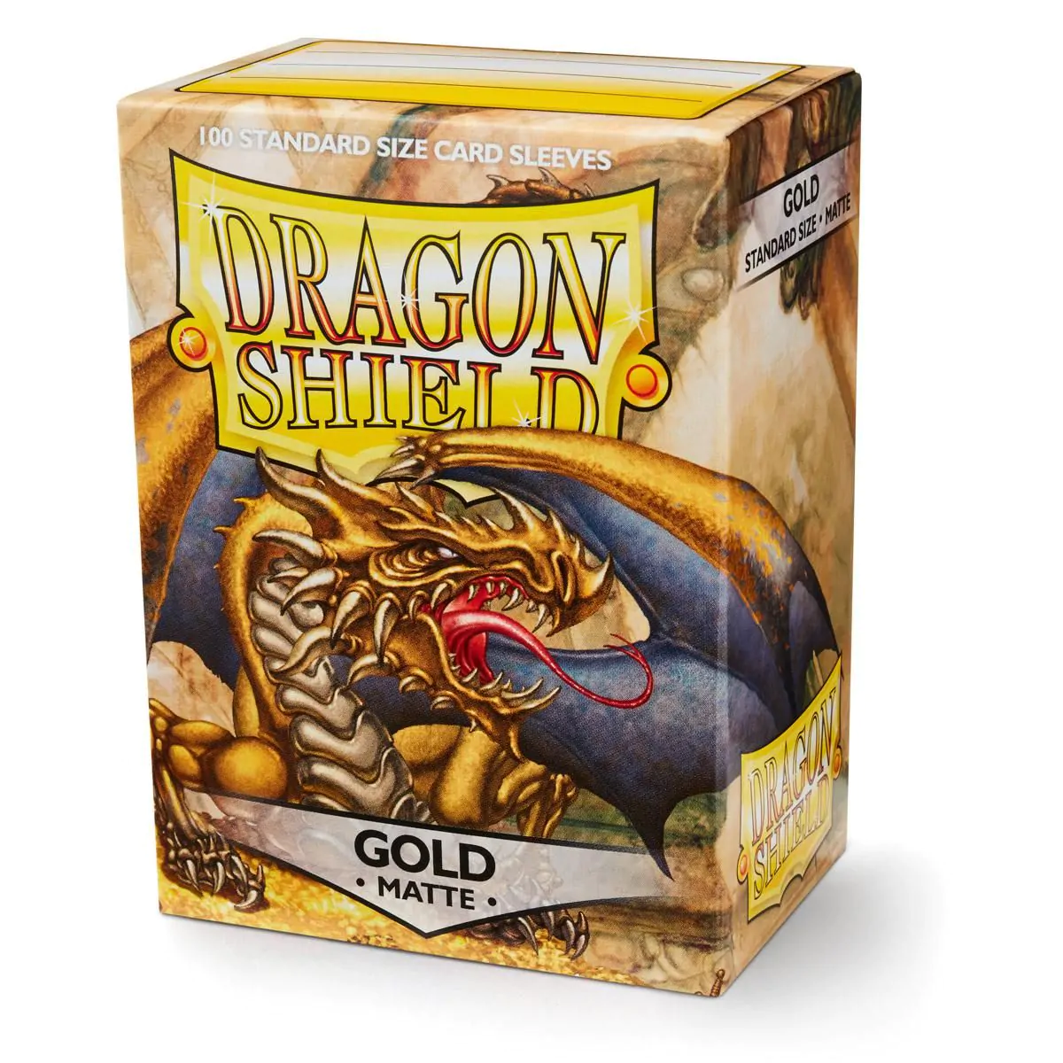 Dragon Shield: Standard 100ct Sleeves - Gold (Matte) - Image 1