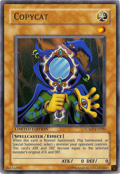 yugioh cards that copy effects Copycat 5DS1-EN015 Yu-Gi-Oh! Card Copycat (JUMP-EN020) | Meta TCG