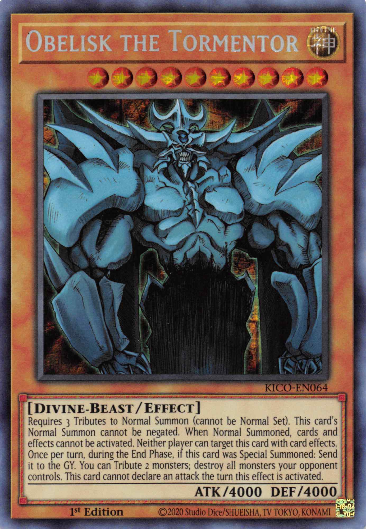 Obelisk the Tormentor (Secret Pharaoh's Rare)