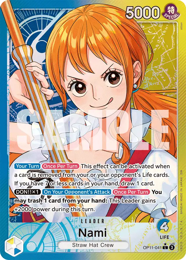 one piece card game nami manga Alt Art Japanese OP11-054 #1 O-Nami (Illustration Box Vol.1) [One
