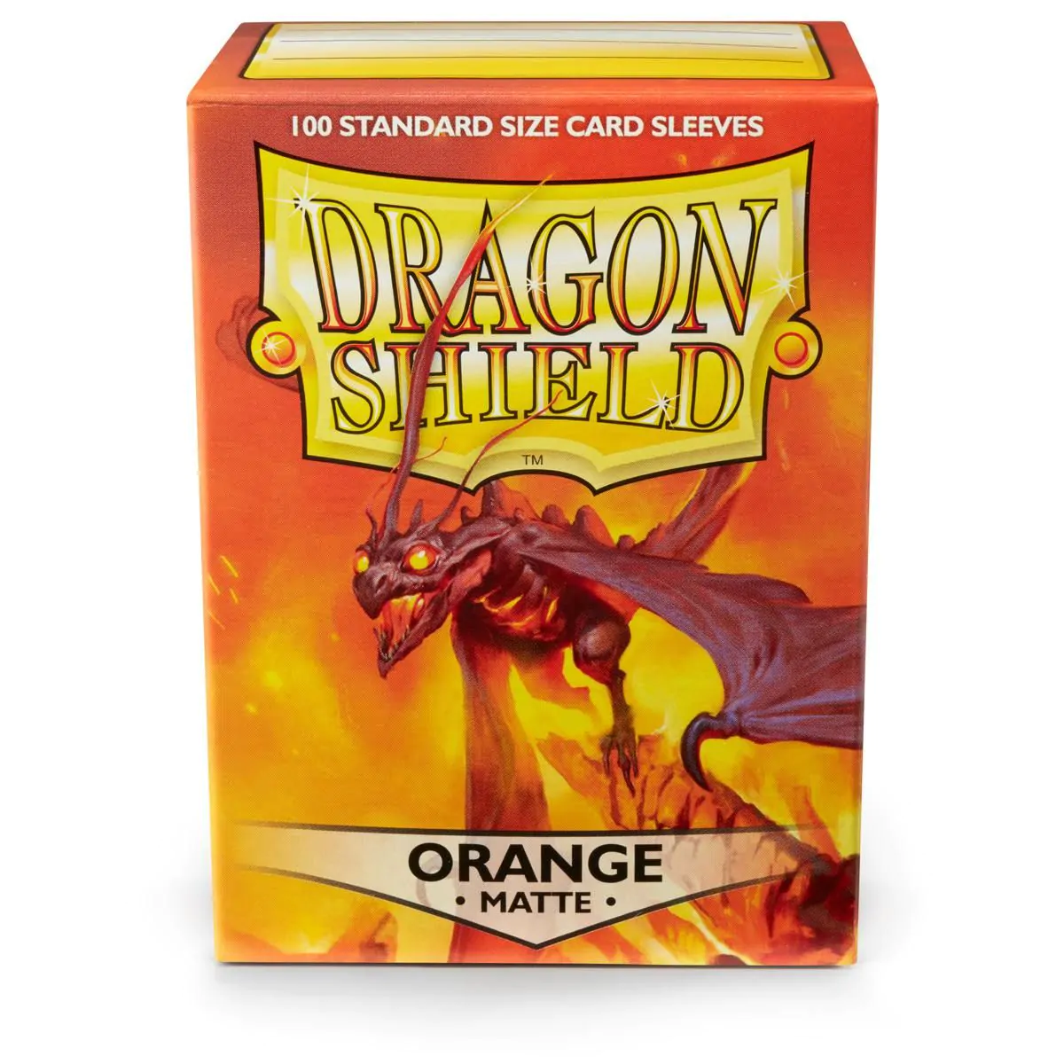 Dragon Shield: Standard 100ct Sleeves - Orange (Matte) - Image 2