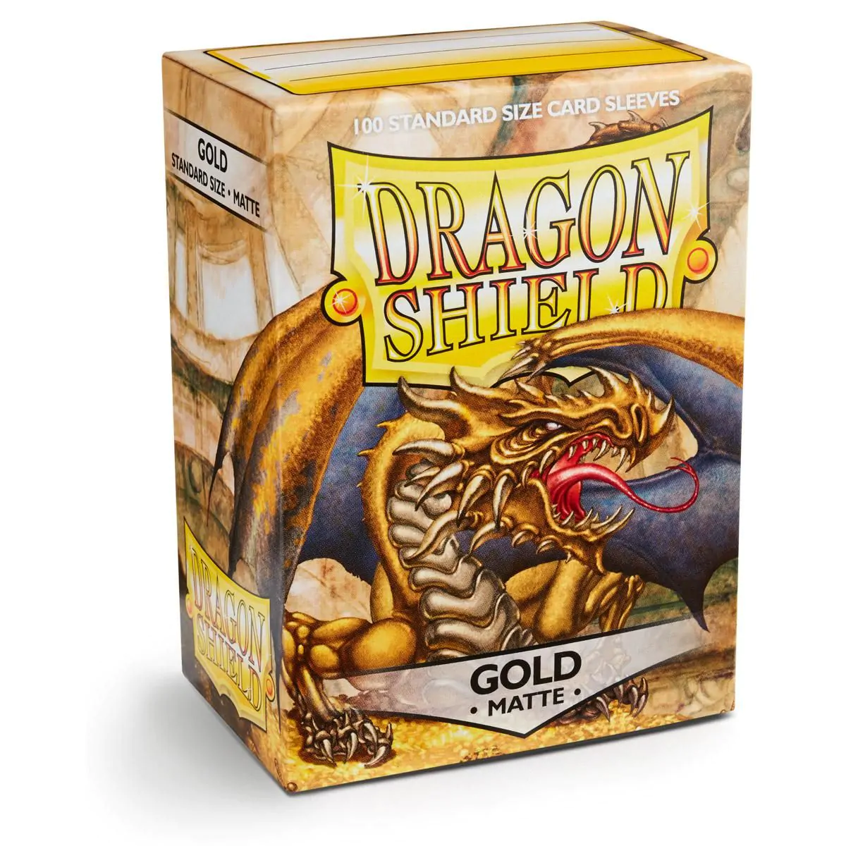 Dragon Shield: Standard 100ct Sleeves - Gold (Matte) - Image 4