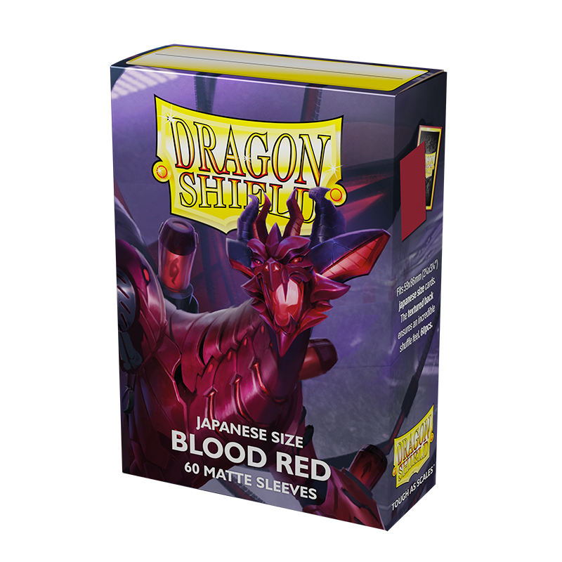Dragon Shield: Japanese Size 60ct Sleeves - Blood Red (Matte) - Image 1