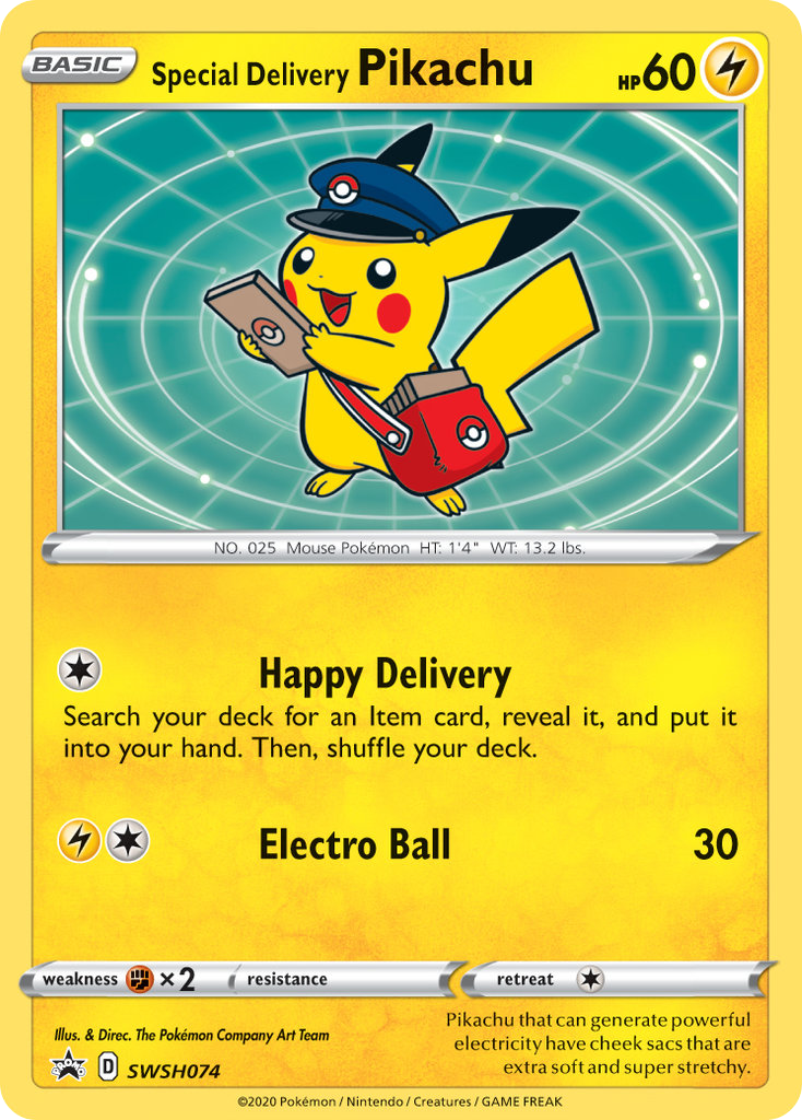 Special Delivery Pikachu - SWSH074