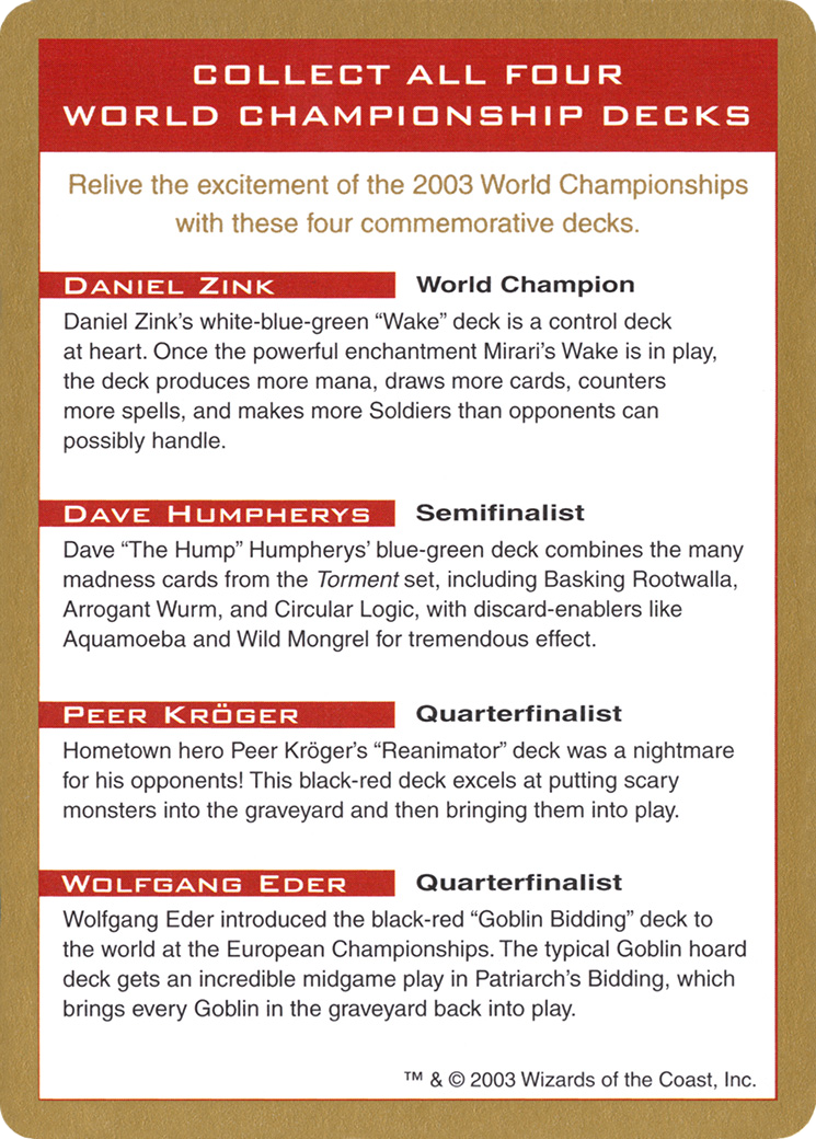 2003 World Championships Ad