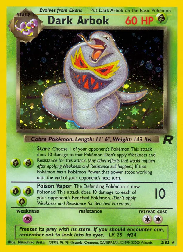 pokemon card arbok ex - 151 [DOUBLE RARE] Uncommon Card Type Arbok | XY | TCG
