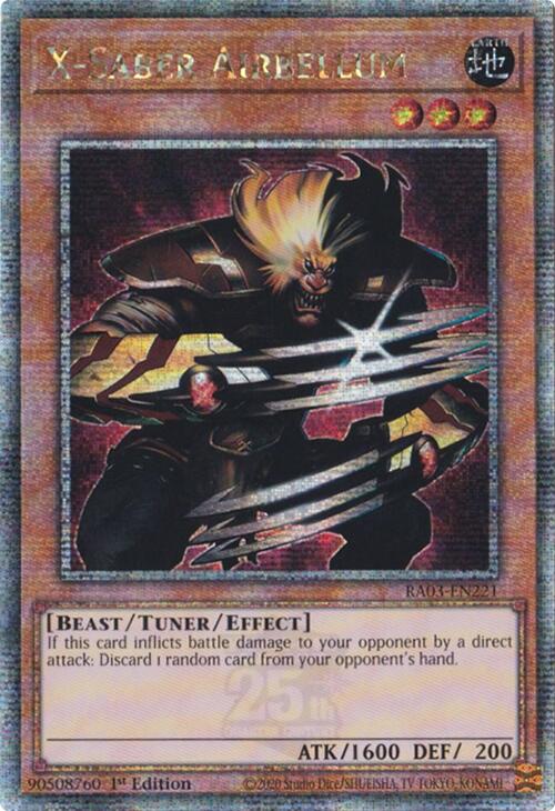 X-Saber Airbellum (RA03-EN221 - Quarter Century Secret Rare)