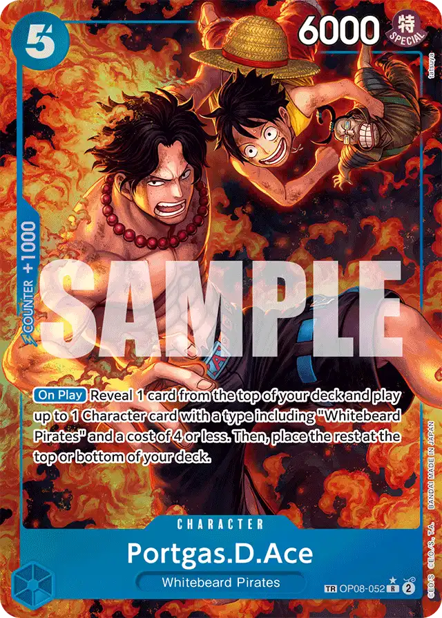 one piece card game portgas d ace Trading Carrying On His Will Leader Portgas.D.Ace OP13-002 card to your Leader One Piece Card Game Portgas.D.Ace