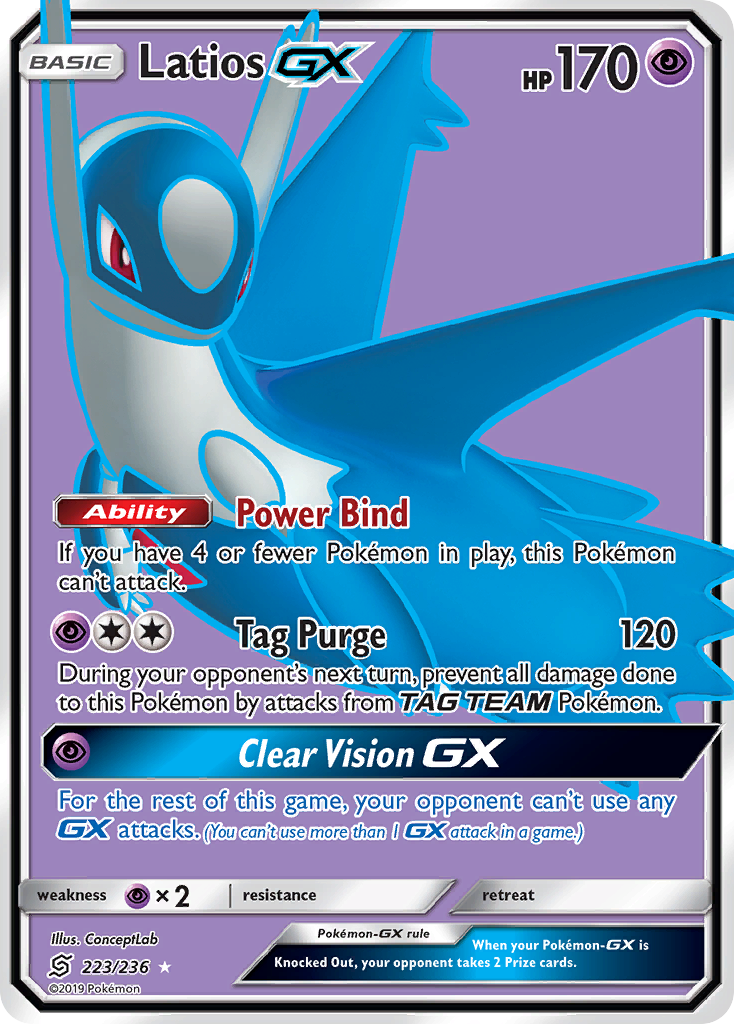 Latios GX (223/236 — Full Art)