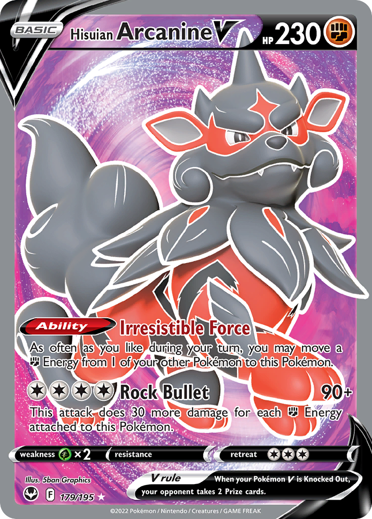 Hisuian Arcanine V (179/195 — Full Art)