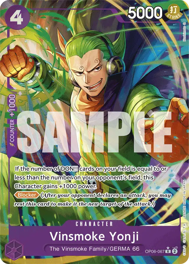 Vinsmoke Yonji (OP06-067 — Alternate Art)