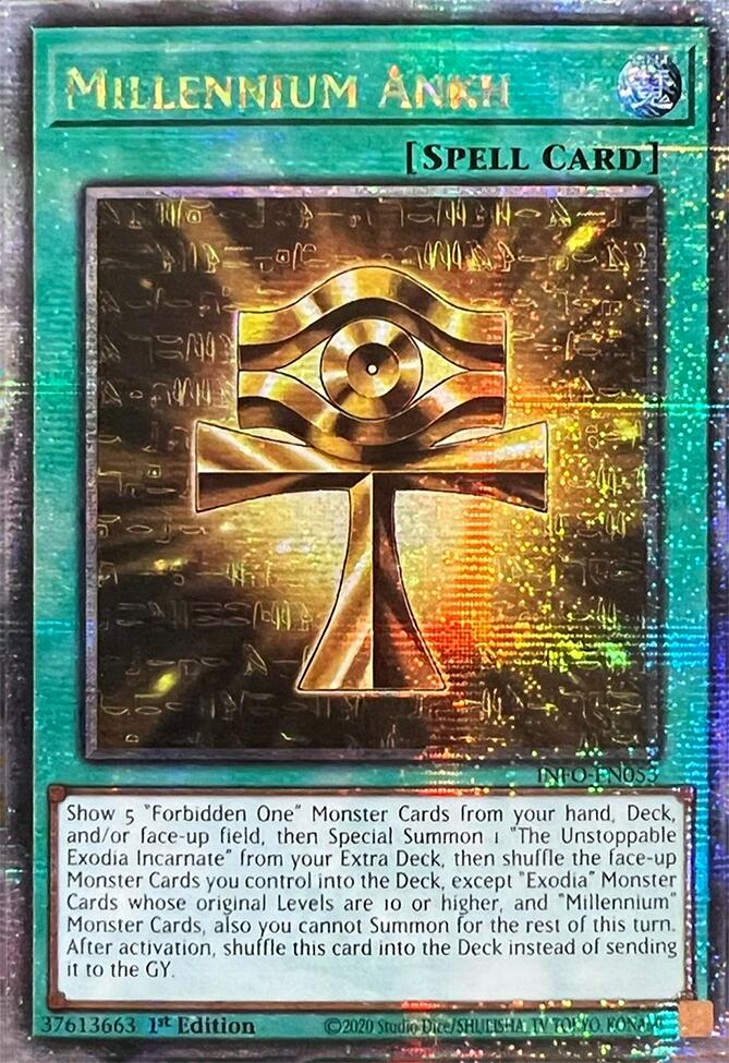 yugioh spellbound card YU-GI-OH! - - Ultra Rare - 1st Edition - Collectible and Evil spell joker cards included in the deck Millennium Ankh (INFO-EN053 - Quarter