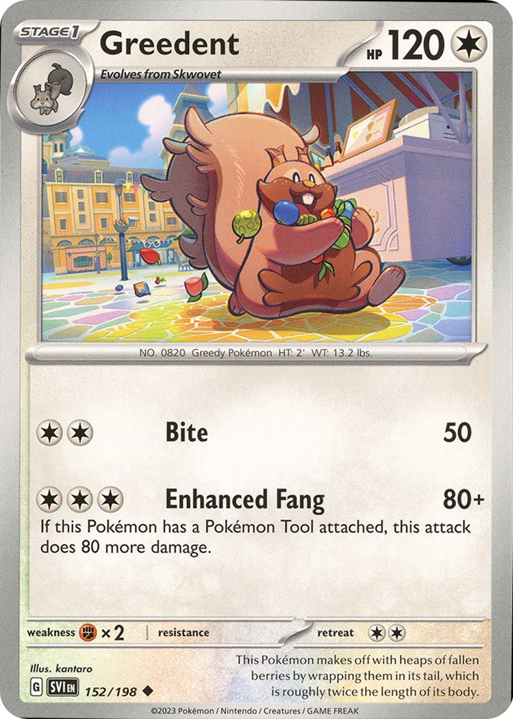 shiny greedent pokemon card V - 053/072 Ultra Rare shuffle your deck Greedent (206/091) - SV Paldean