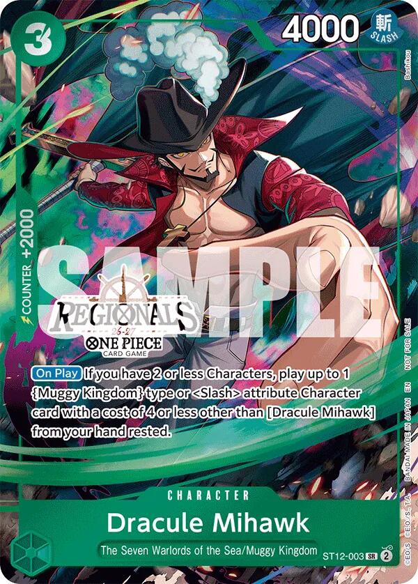 Dracule Mihawk (ST12-003 — Regionals Stamp) | Kobold's Keep