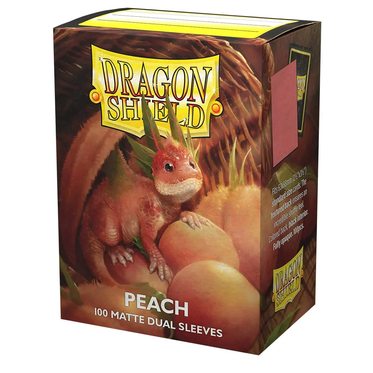 Dragon Shield: Standard 100ct Sleeves - Peach (Dual Matte) - Image 1
