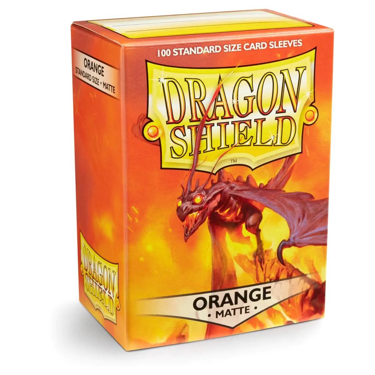 Dragon Shield: Standard 100ct Sleeves - Orange (Matte) - Image 4
