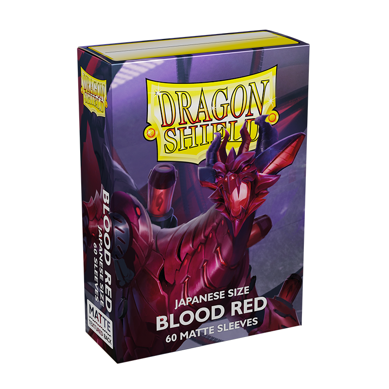 Dragon Shield: Japanese Size 60ct Sleeves - Blood Red (Matte) - Image 5