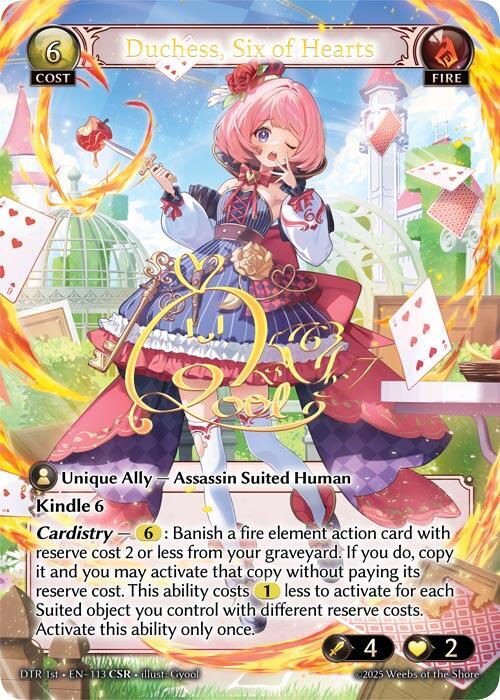 Duchess, Six of Hearts (CSR)