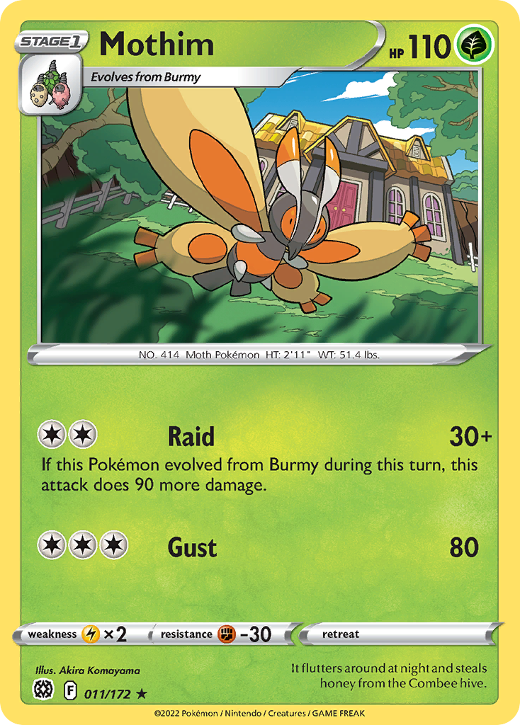 burmy pokemon card 009/172 Burmy (Brilliant Stars) Pokemon card (English) – Cham Gaming main image 1