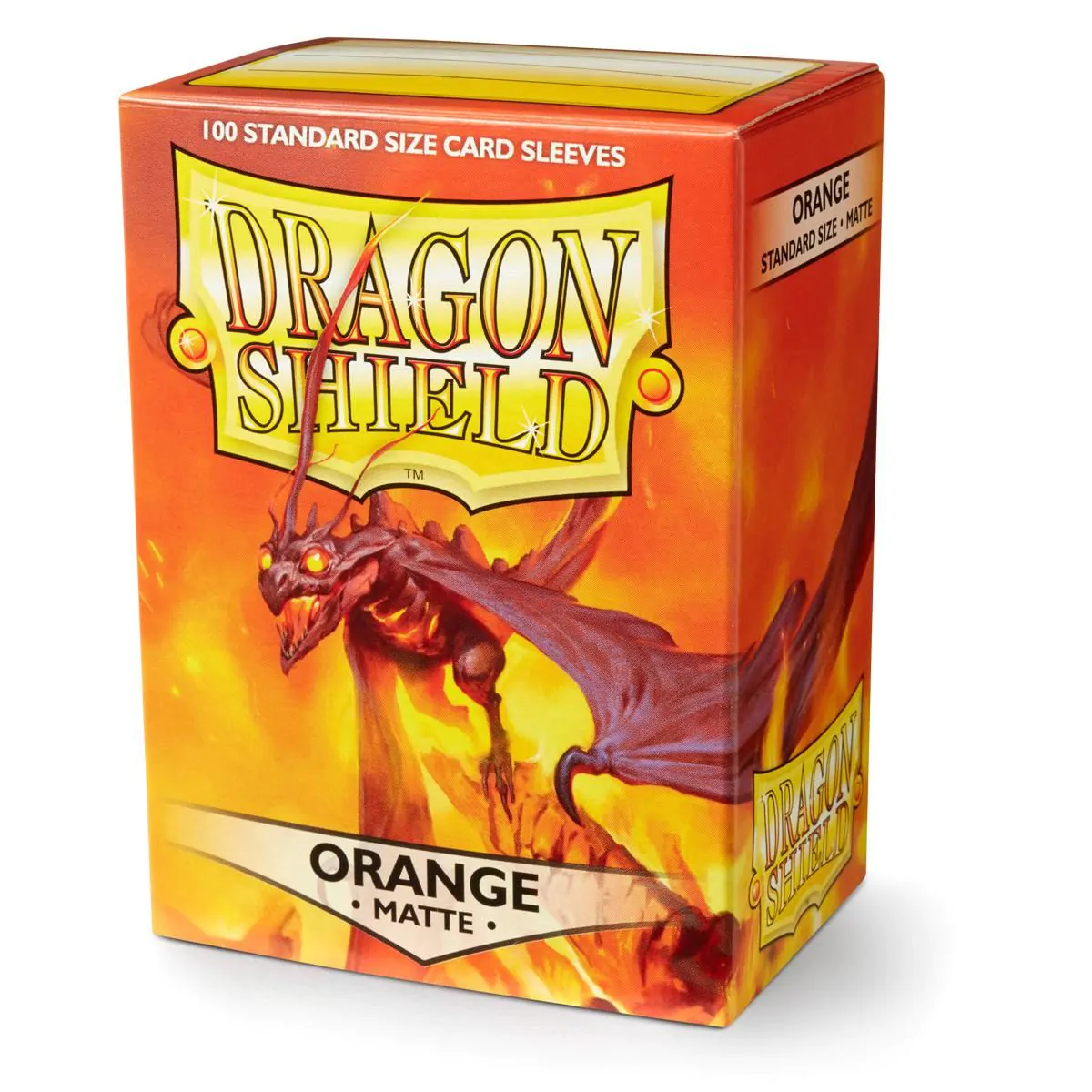 Dragon Shield: Standard 100ct Sleeves - Orange (Matte) - Image 1