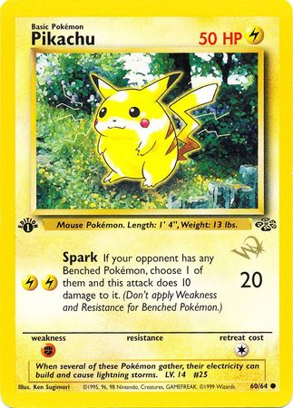 Pikachu (60/64 — W Stamp)