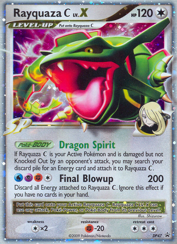 level x pokemon cards Rayquaza C LV.X (DP47)