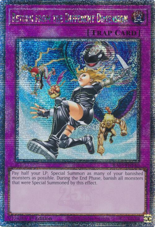 Return from the Different Dimension (RA03-EN140 - Quarter Century Secret Rare)