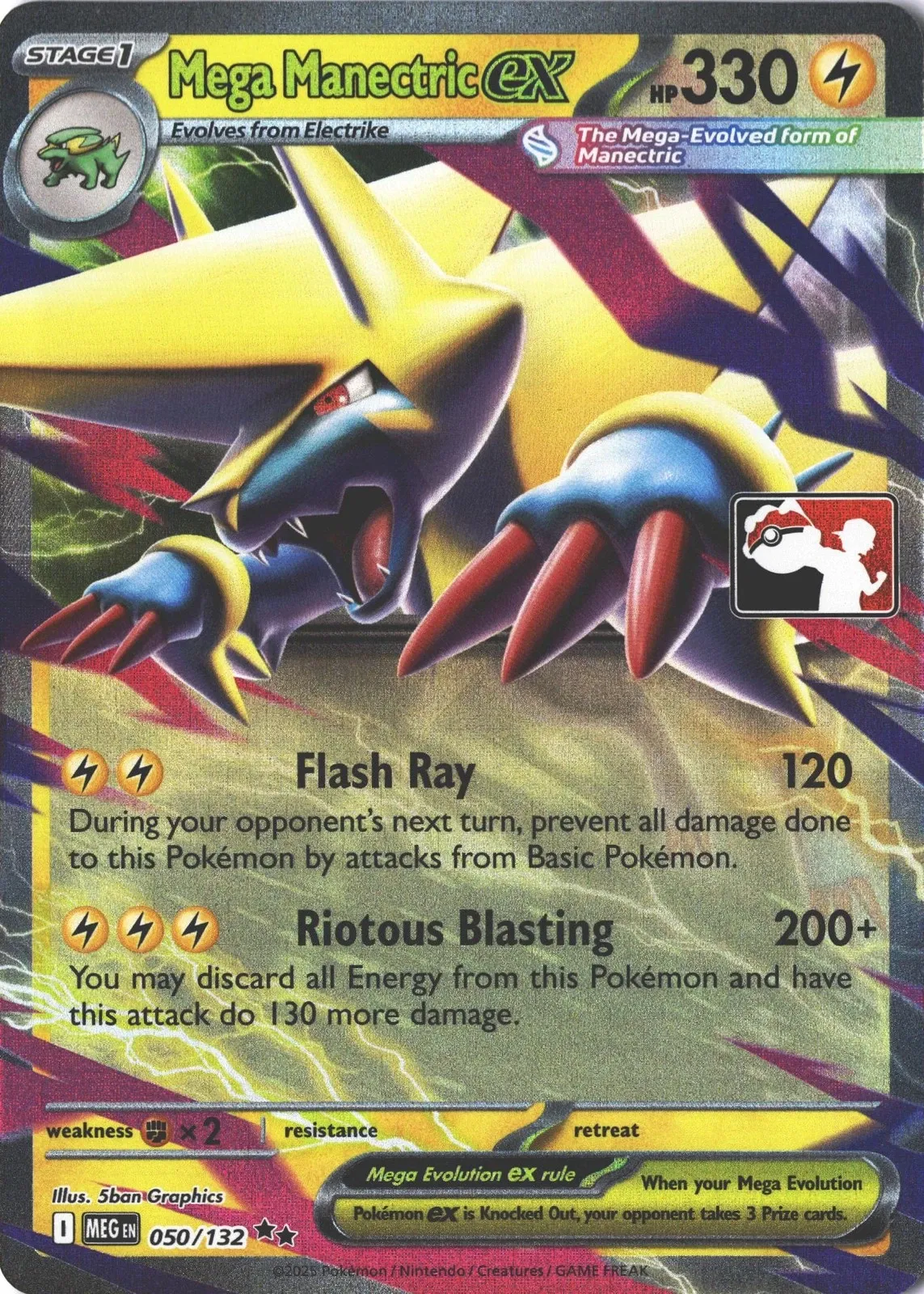 Mega Manectric ex (050/132 — Stamped)