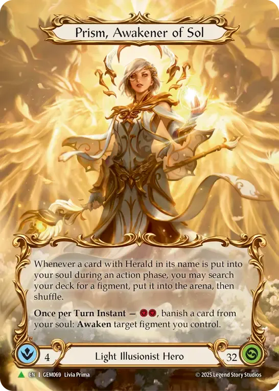 Prism, Awakener of Sol (GEM069 — Marvel) | Little Spectacles Cards