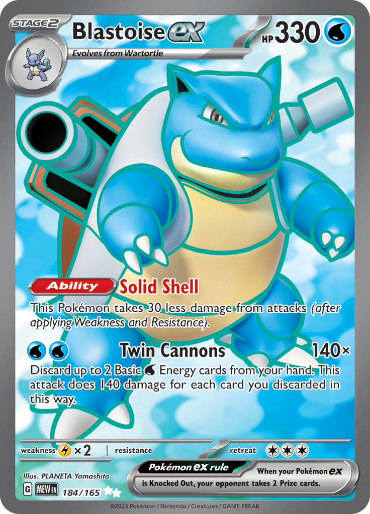 Blastoise ex - 184/165