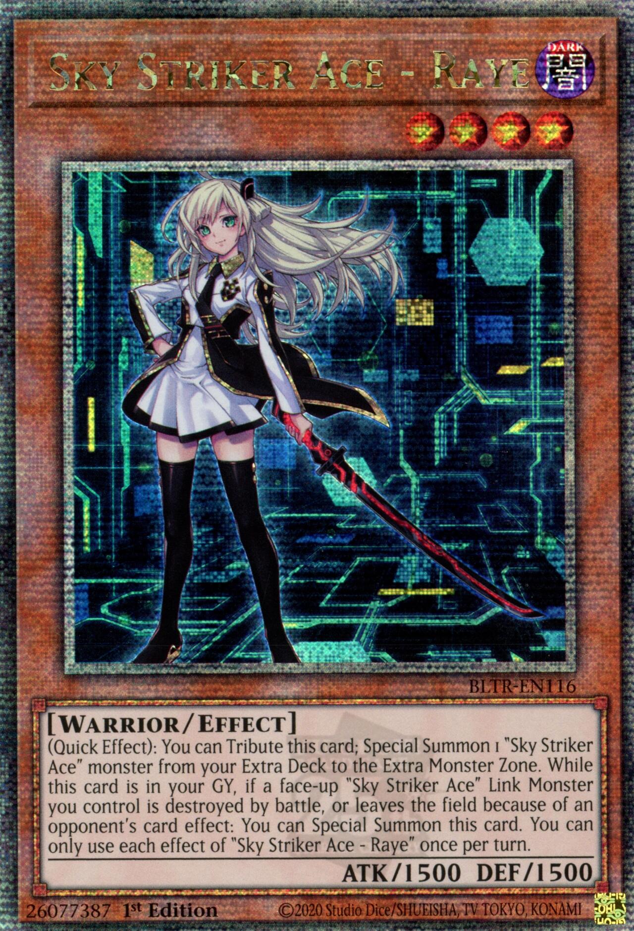 Sky Striker Ace - Raye (BLTR-EN116 - Alternate Art - Quarter Century Secret Rare)