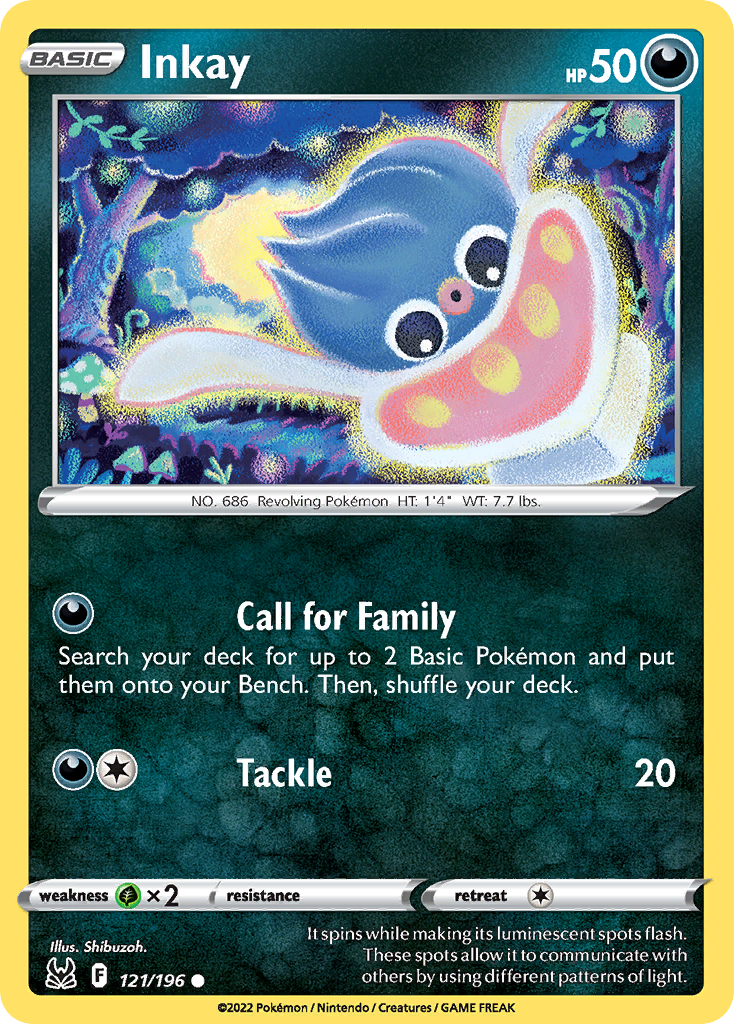 inkay pokemon card Card】INKAY【AR】(085/076) (M6) Japanese Single – Fandom Tokyo Darkness Darkness Ink Spit (10) If the Defending Pokémon tries to attack during your opponents next turn pokemon Hidden Fates: Shiny Vault